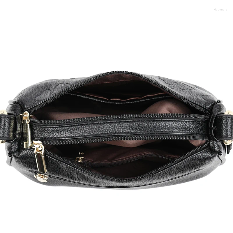 Shoulder Bags Authentic Genuine Leather Women's Crossbody Bag Large Capacity Soft Women Female Tote Bolsas Sac