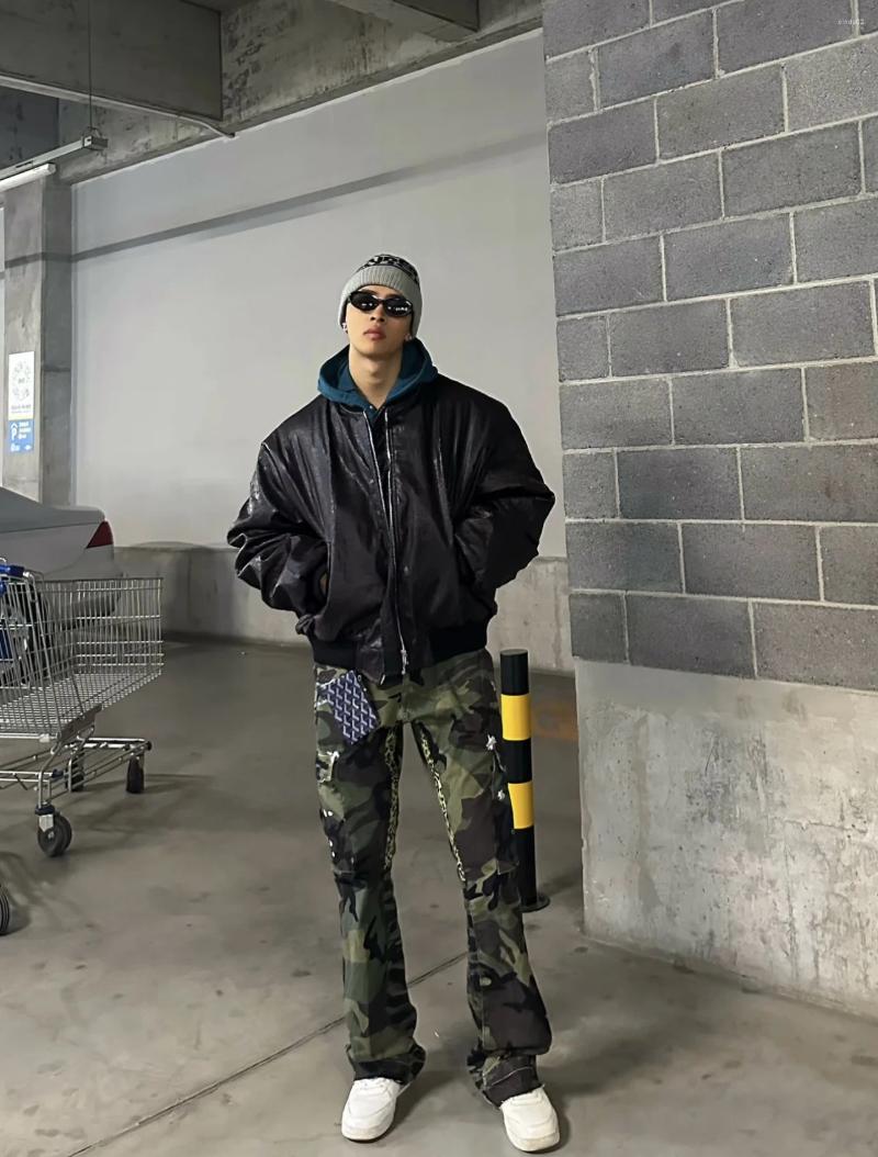 Men's Pants Designer Mens Splash Ink Camouflage Ing Overalls Casual Trousers Unisex High Quality