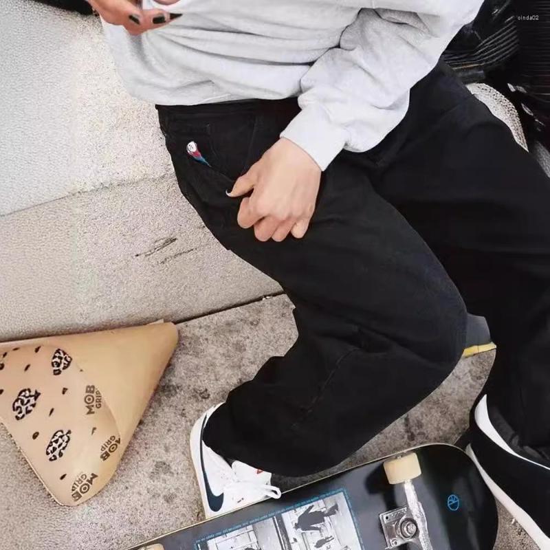 Men's Jeans Polar Skate Brand Vintage Embroidery Y2k Pant Haruku Gothic High Waist Streetwear Cargo Denim Pants Men Clothing