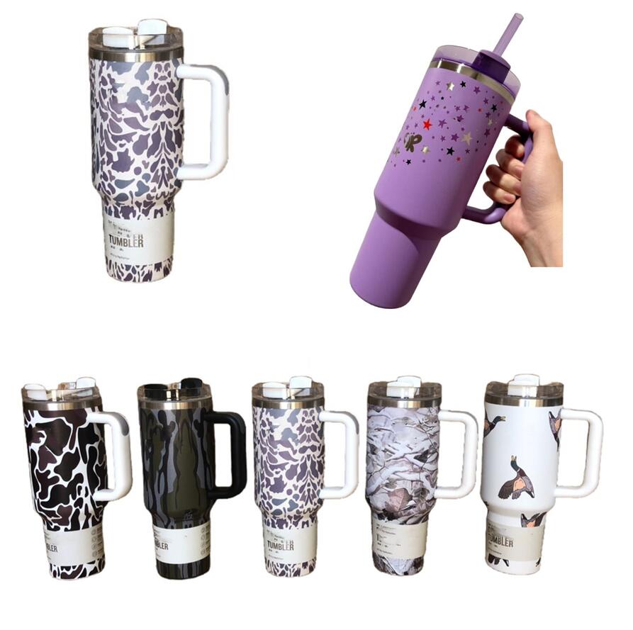 Designer 40oz Mugs Tumbler Camouflage Color Insulated Tumblers Lids Straw Stainless Steel Coffee Termos Cup With logo