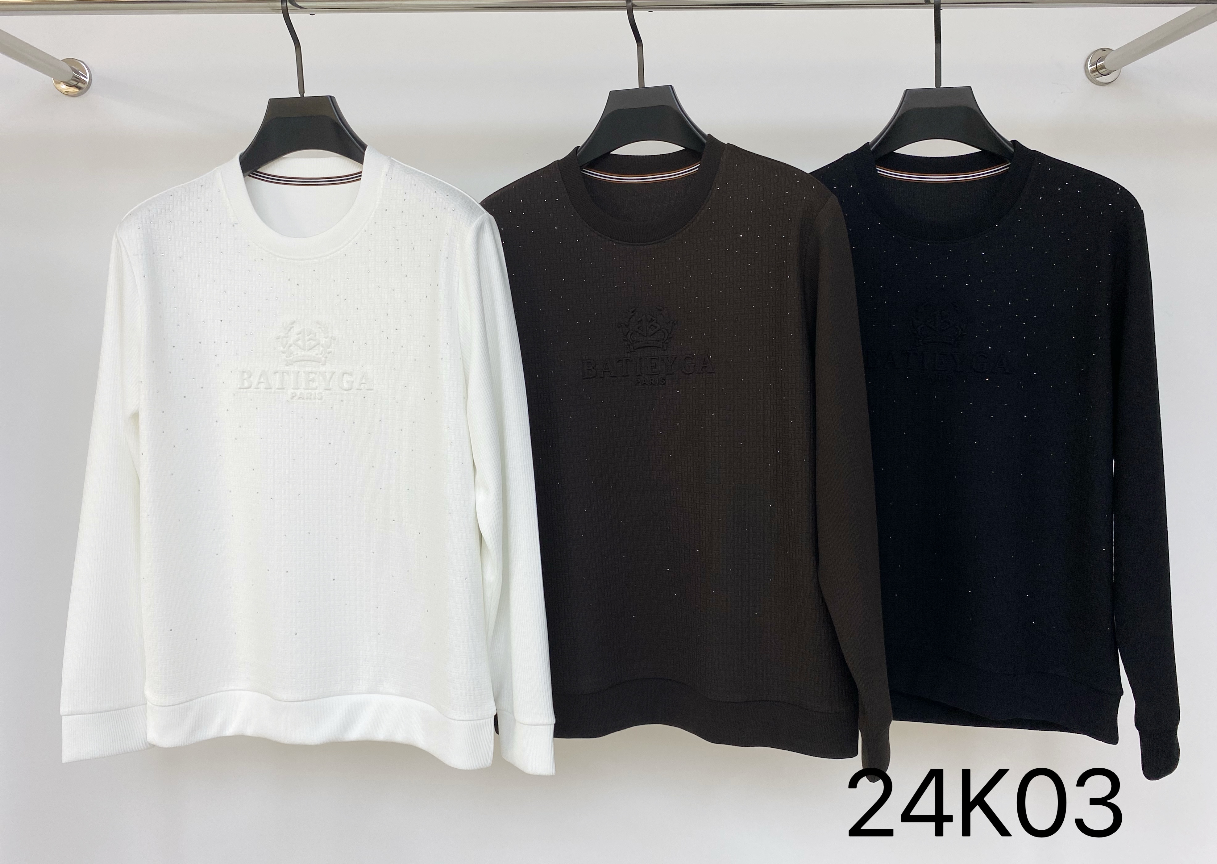Men's autumn loose round neck no pilling long sleeved casual sweatshirt 24K03