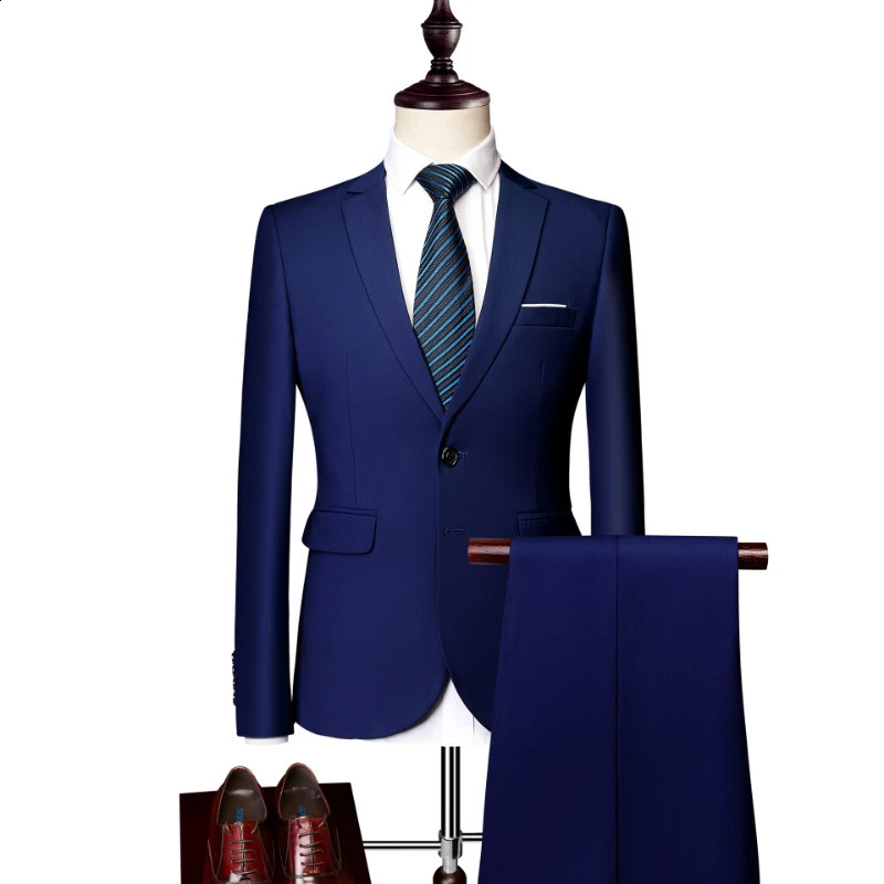 Wedding Suits For Men Elegant Blazers Set 3 Pieces Luxury Business Formal Vest Pants Full Coats Jackets 240724