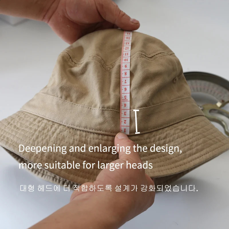 Big Head XXL 63cm Mens Bucket Hat Pure Cotton Panama Plus Size Hip Hop Fisherman Hat Korean Mens 63cm Sun Hat 240710