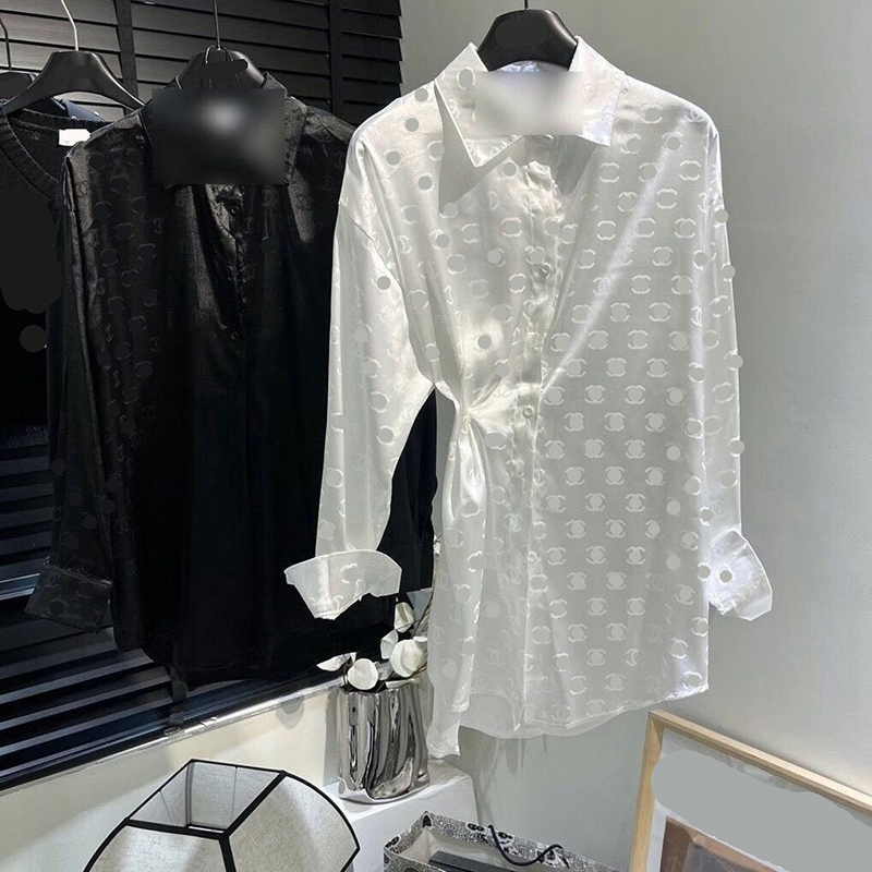 24ss Rhinestone T Shirts Womens Satin Sun Shirt Long Sleeve Clothing Designer Summer Sexy Clothes Embroidered Letter Tee Blouses translucence Tops DPD24072510-8