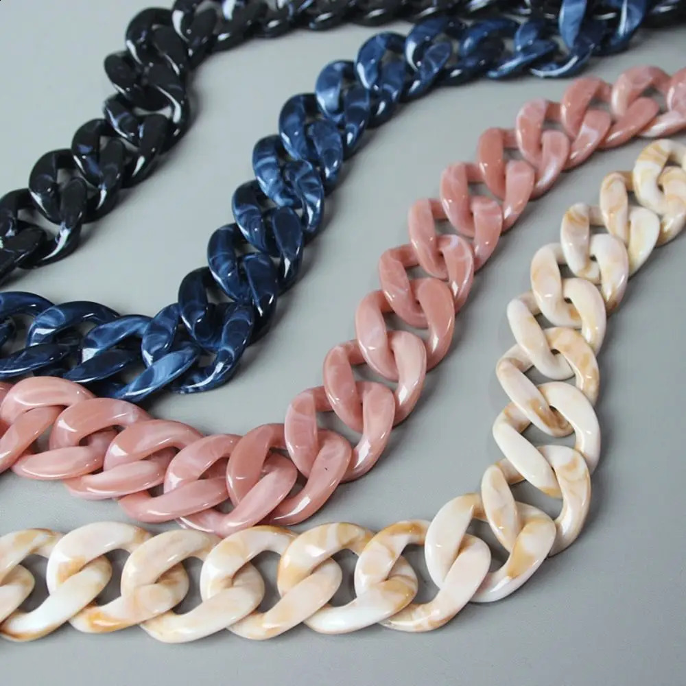 Women Acrylic Resin Bag Chains Shoulder Bag Straps Detachable Handbag Clutch Chain Purse Chain Belt Replacement Bag Accessories 240821