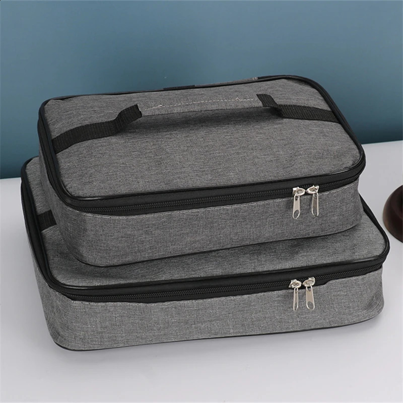 Square Insulated Lunch Bag for Women Thermal Cooler Bento Box Bags Food Portable Travel Picnic Delivery Meal Container y240903