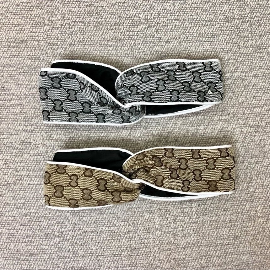 Designer Sweatbands Sports Knitted Headband for Men & Women, Moisture Wicking Hairband Versatile Letter Headband Classic Cross Elastic Street Beauty Hair Accessory