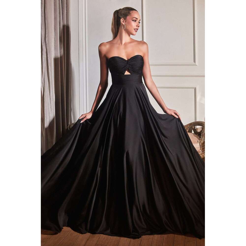 QueensLove Bridesmaid Sweetheart Evening Prom Elegant Satin Backless Birthday Dress Spaghetti Growns Customized