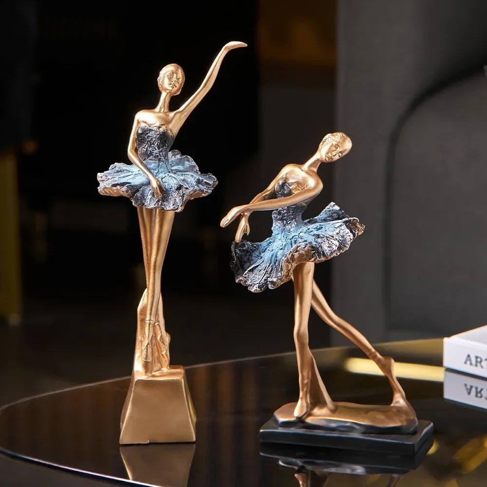 Aesthetic Elegant Ballet Girl Statue Decorative Ornaments Living Room TV Cabinet Decoration Accessories Home Decor Crafts 240724