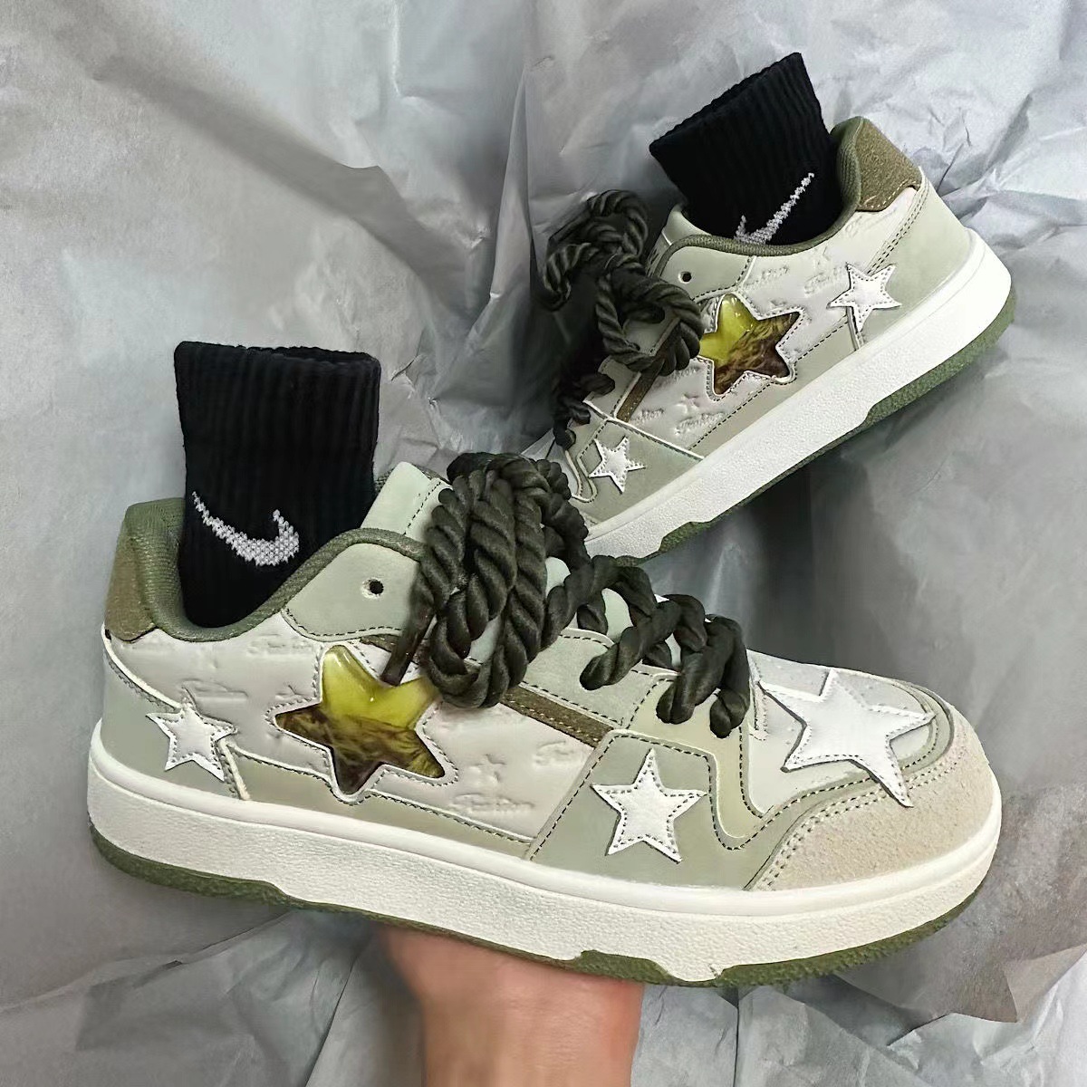 Men S Ddmysports And Women Lightweight Casual Green Star Shoes Outdoor Shoes tar hoes hoes