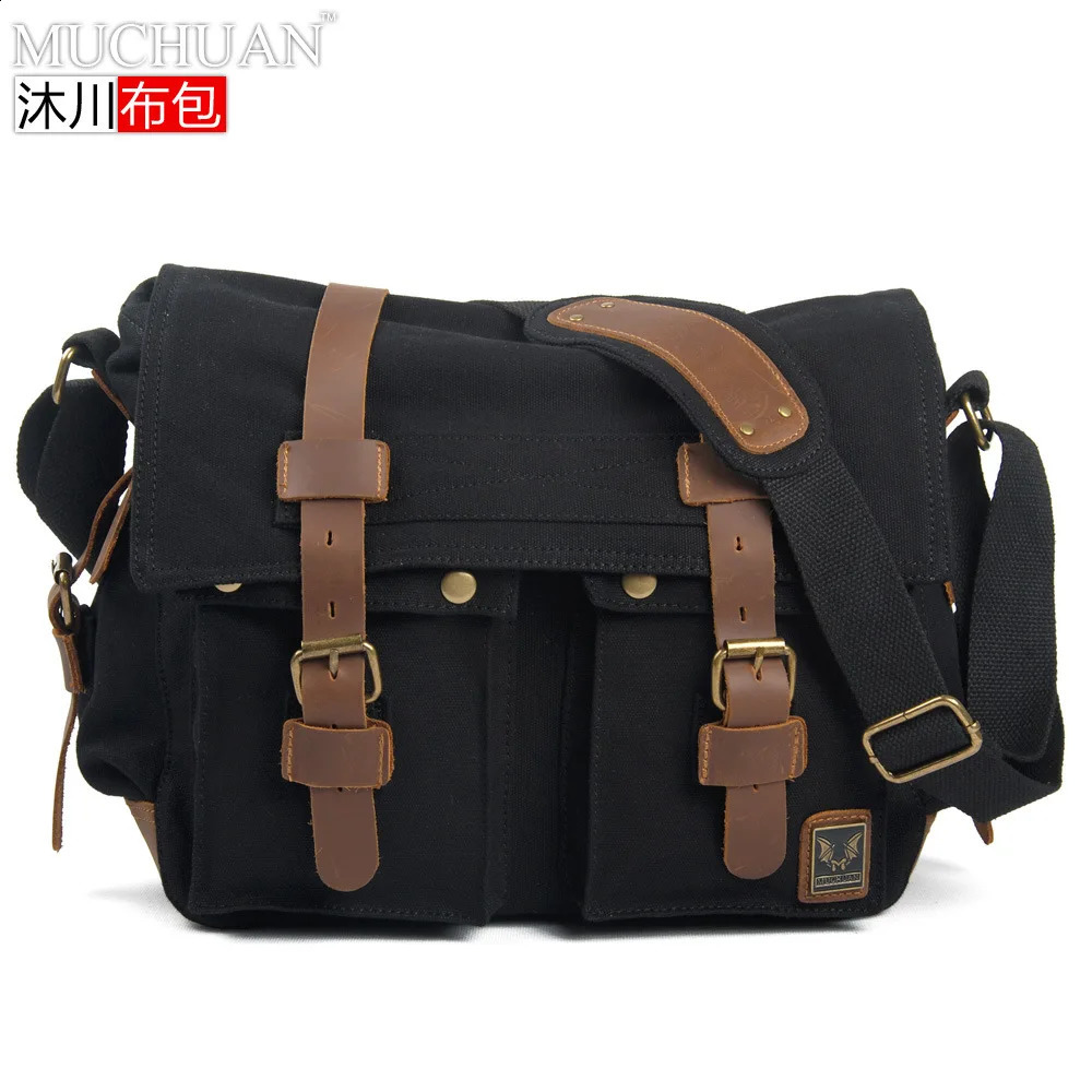 Muchuan cloth Europe and the United States to restore ancient ways ms canvas men messenger bag one shoulder Male 240723
