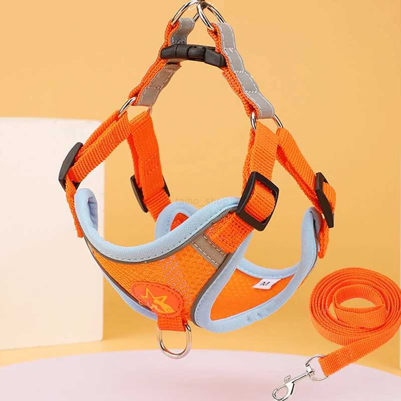 Chest Harness Pet Supplies Accessories Pet Chest Strap Braces Cat Dog Vest Breathable Reflective Walk Dog Chest Back Rope CollarL240725