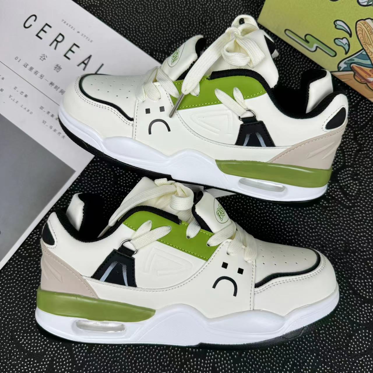 Men's and women's fresh and sweet thick soled casual shoes