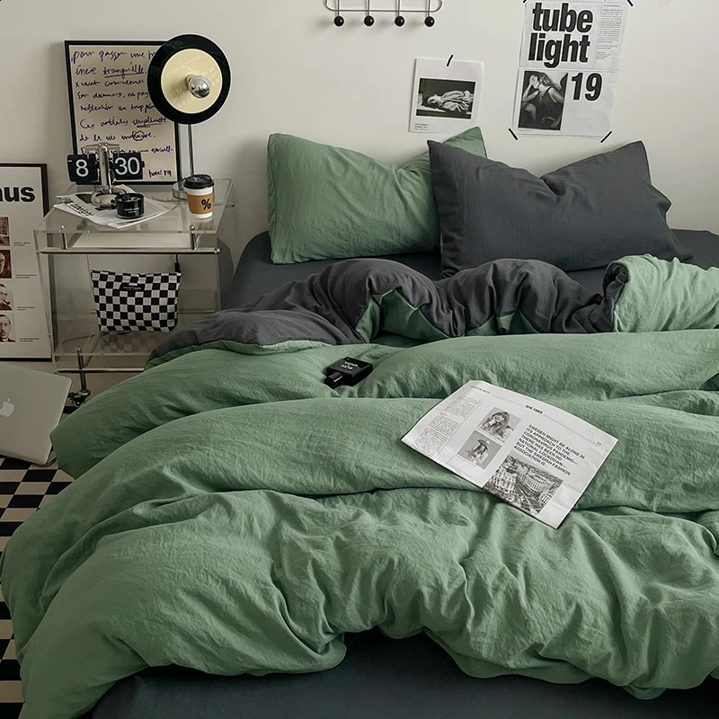 INS Bedding Comforter sets Duvet Cover bedsheets set with pillows case Bedding Linens Set for Queen/King Bed edredones de cama 240725