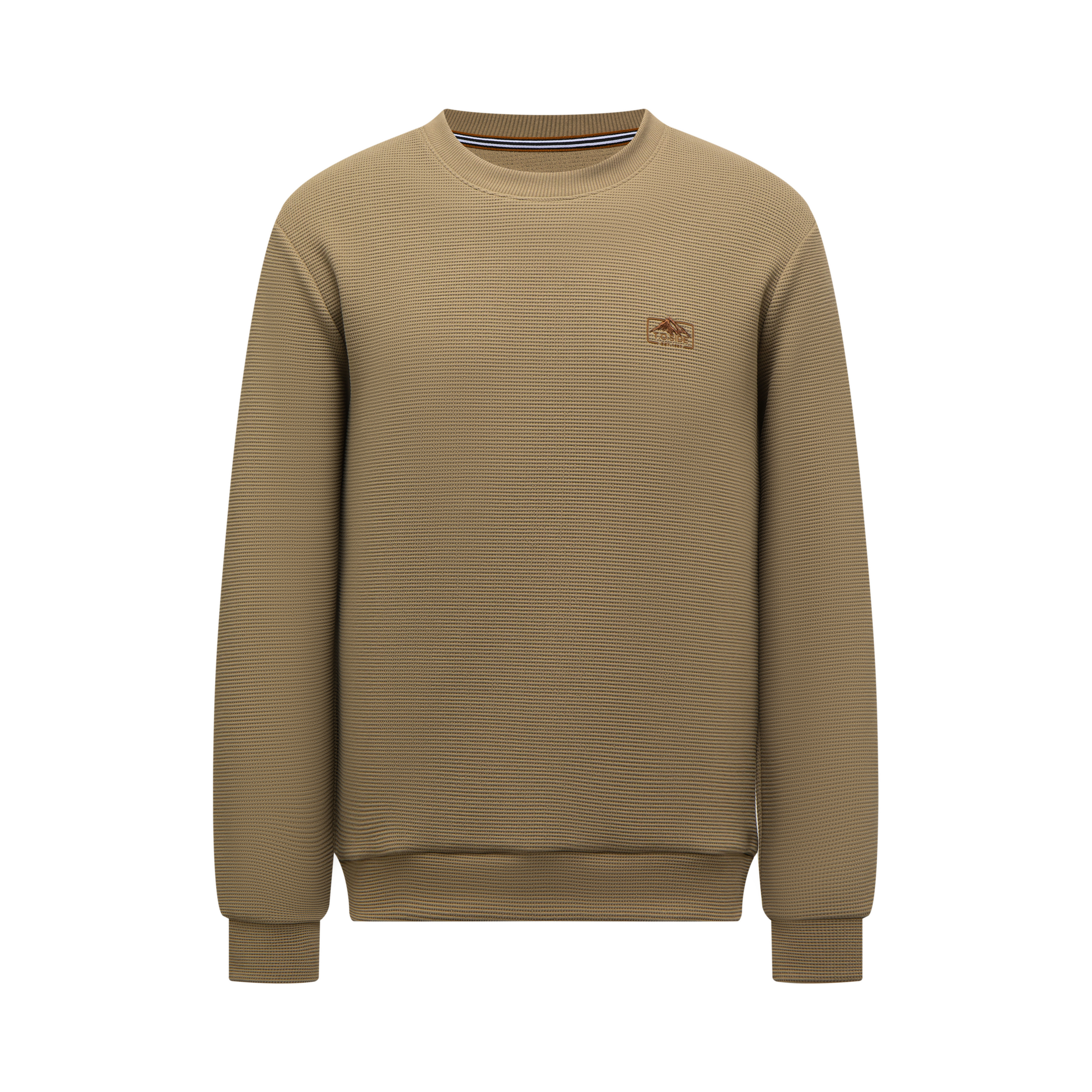 Gentleman's minimalist round neck pullover men's hoodie 24F07