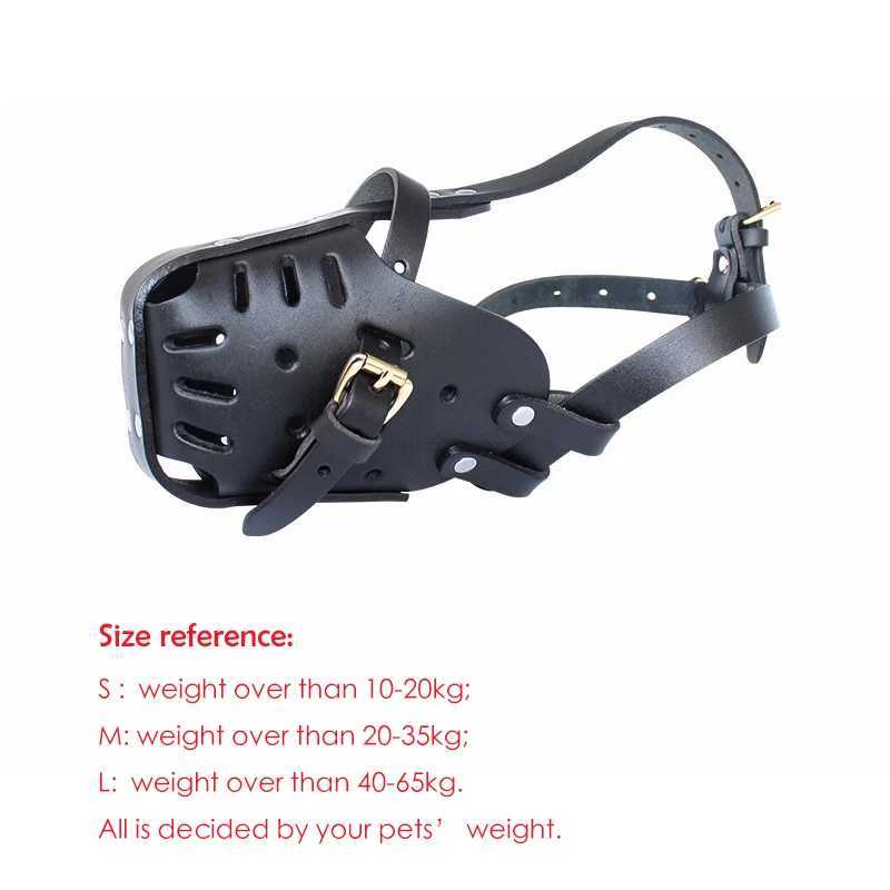 Leather Pet Dog Basket Muzzles German Shepherd Doberman Anti Bite Dog Mouth Cage Dog Training Defense Masks for Small/Large DogsL240725
