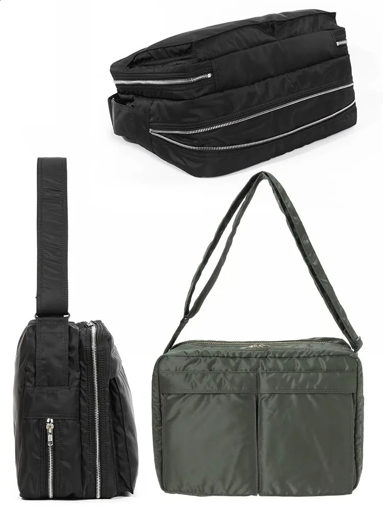 2024SS Japanese Style Classic Men Crossbody Bag Oversized Fanny Pack Waterproof Nylon Cloth Men Single Shoulder Bag Sling Bags 240808