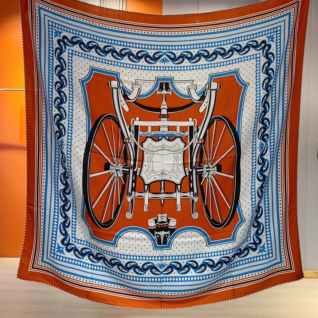 140*140cm designer Top scarf H Large double sided cashmere silk blended four seasons shawl women men square phase wheel pattern 5 COLORS