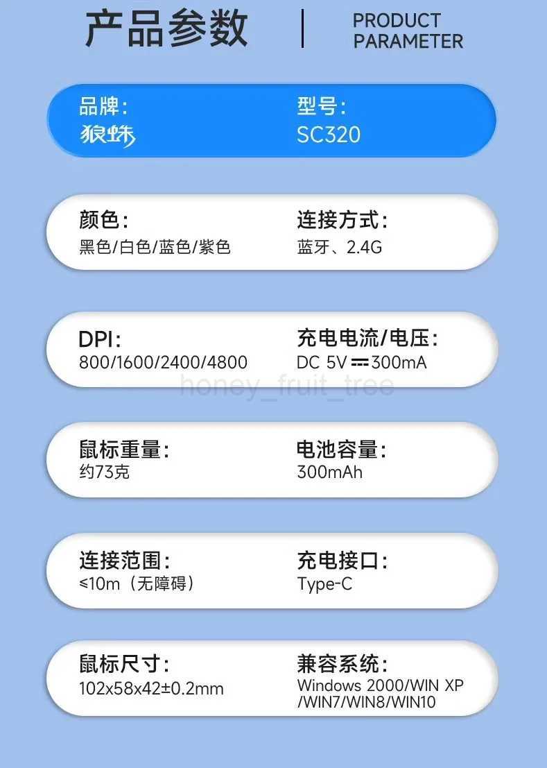 Aula Sc320 Mini Xiao Qiao Mouse Wireless Blurtooth 2.4ghz Two-Mode Three-Speed Control Erogonomics For Pc Computer Office GiftM240725