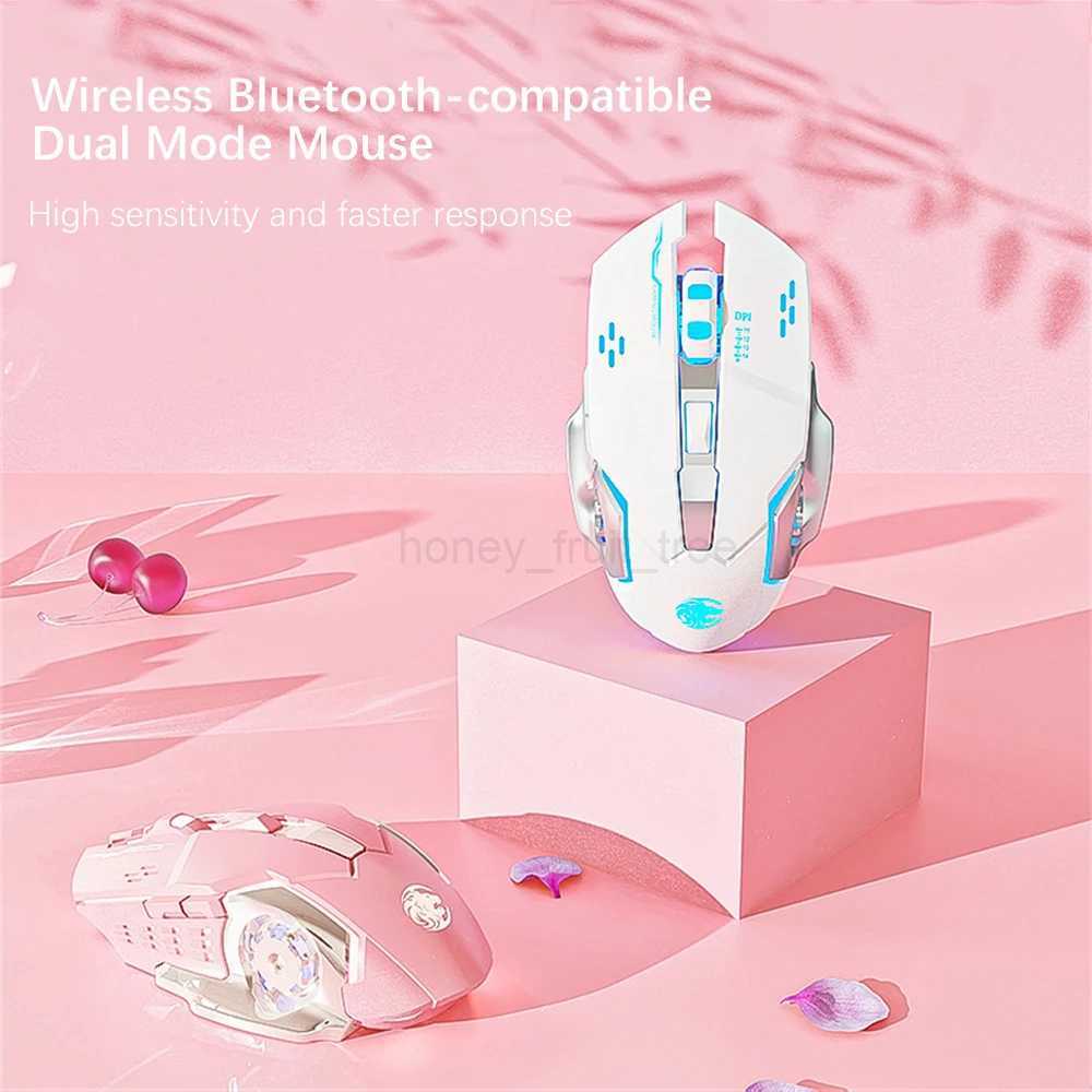 Wireless Silent Mute Gaming Mouse 1600 DPI Optical LED Backlit USB Rechargeable Mice 6 Buttons Design For PC LaptopM240725