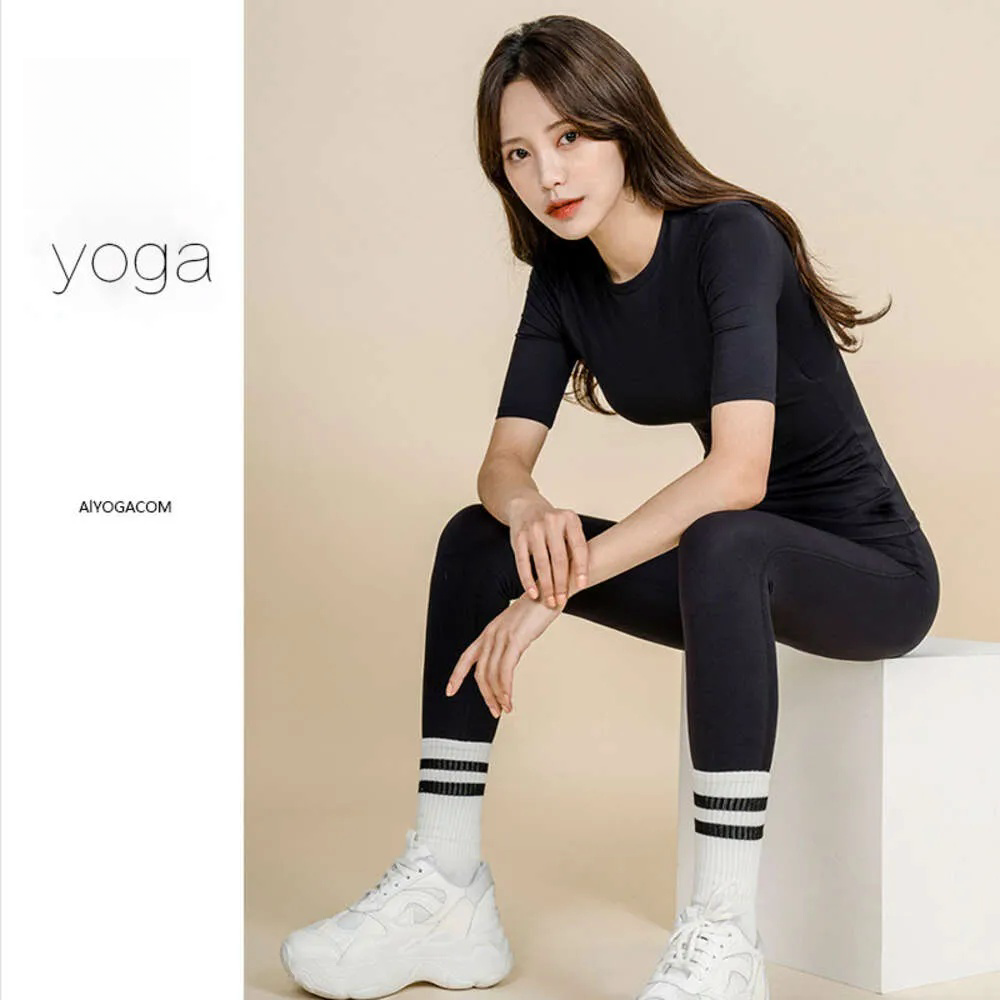 Women's Sleeved Round Neck Sports T-shirt, Running Fitness Top, Slim Fit, Breathable Yoga Short Sleeves