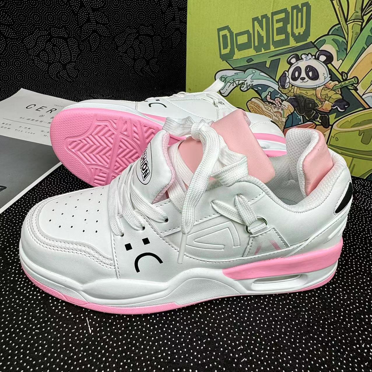 Men's and women's fresh and sweet thick soled casual shoes