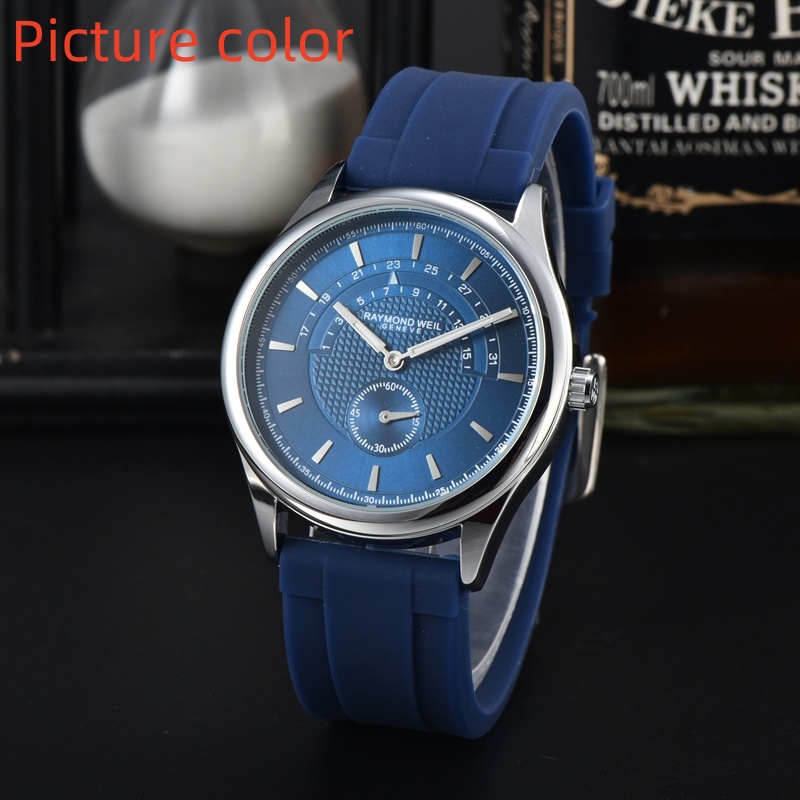 Raymond Wrist Watches for Men 2024 New Mens Watches Three needles Quartz Watch High Quality Top Luxury Brand designer Clock Steel And Rubber Belt Fashion Leather