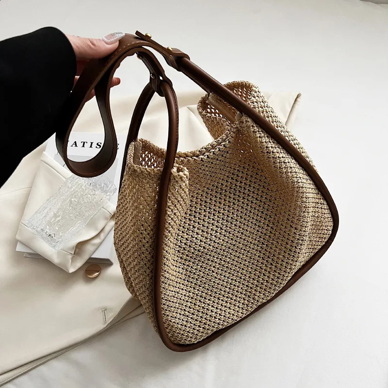 Beach Bags Womens Summer Bag Beach Bags Tote Handbag Handmade Woven Straw Shoulder Purses women bag 240724