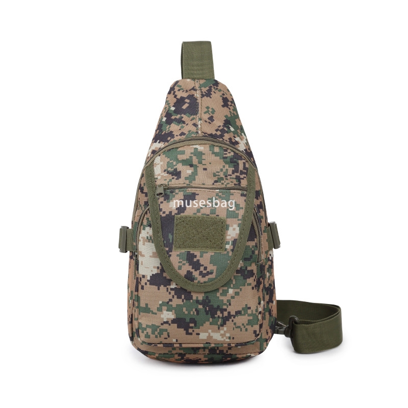 Camo Chest Bag Men's single shoulder crossbody bag Men's Nylon Oxford cloth outdoor bag Student small straddle backpack women