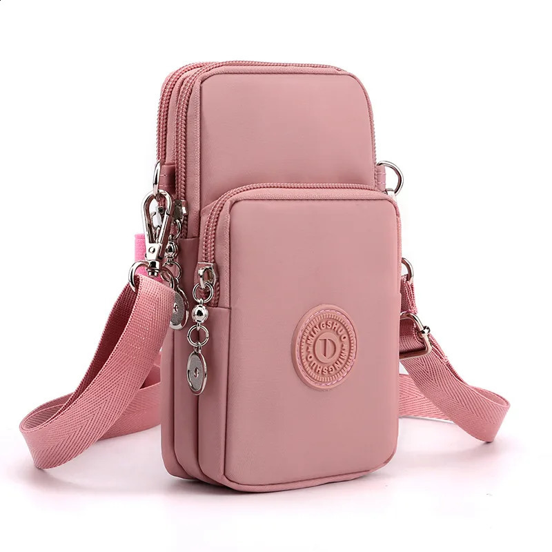 Women Mobile Phone Bag Nylon Cell Phone Bag Coin Purse Strap Shoulder Bag Small Crossbody Bags for Women Wallet Travel Purse 250121