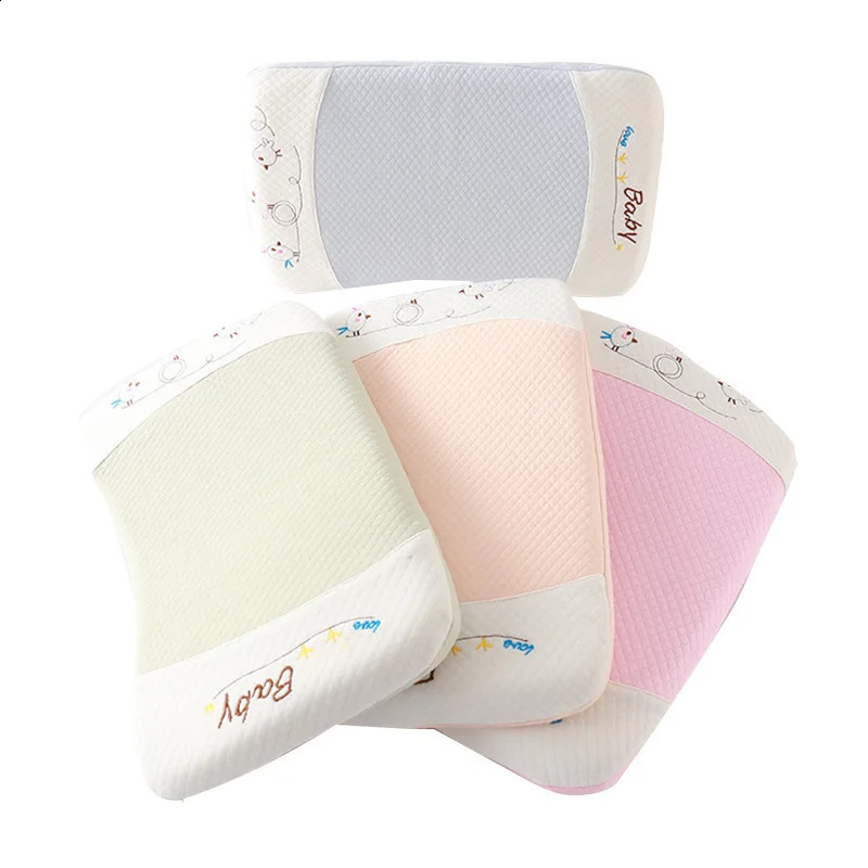 Latex Baby Pillow Rectangular 0-6 Years Old Baby Removable and Washable Memory Foam Slow Rebound Shaped Pillow 240717