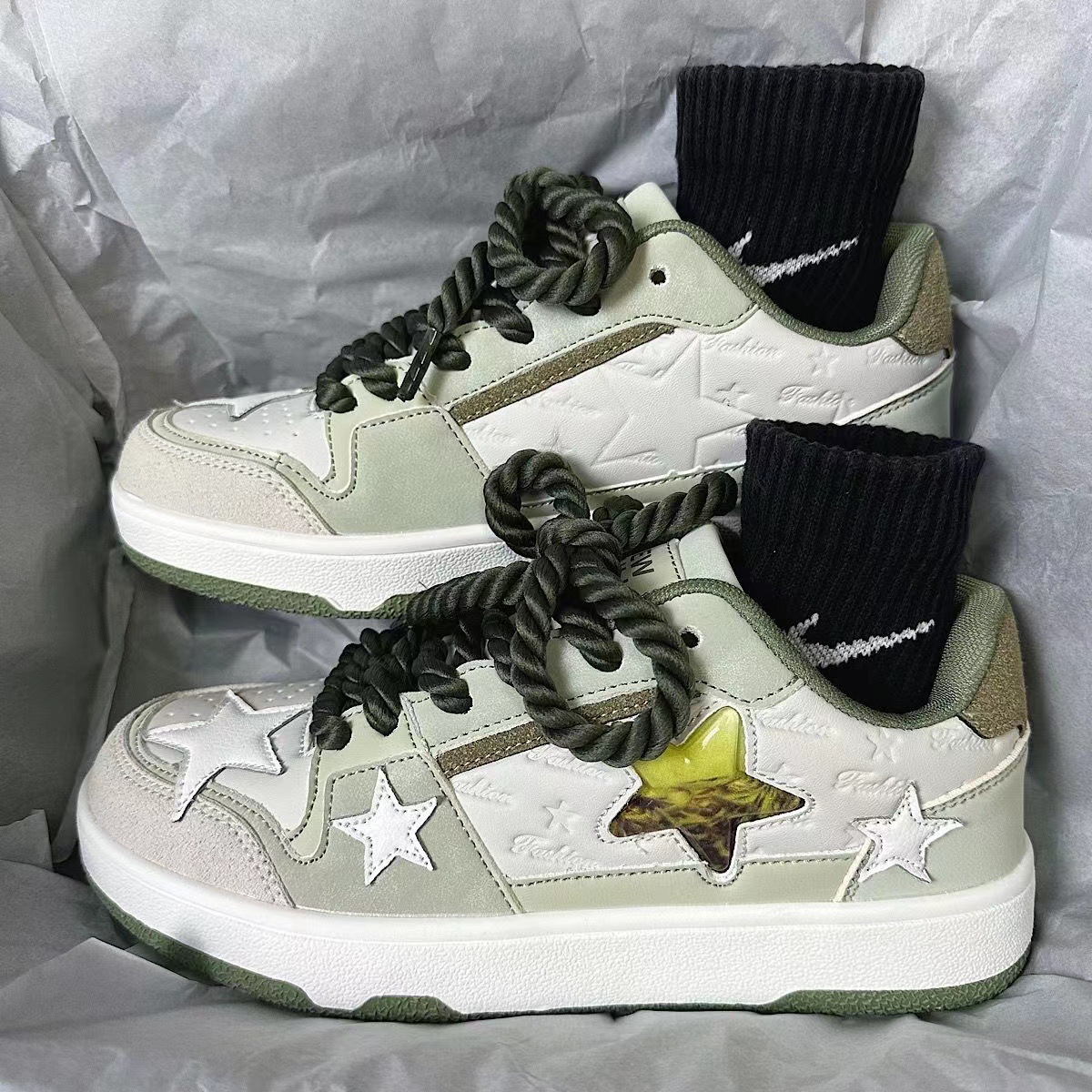 Men S Ddmysports And Women Lightweight Casual Green Star Shoes Outdoor Shoes tar hoes hoes
