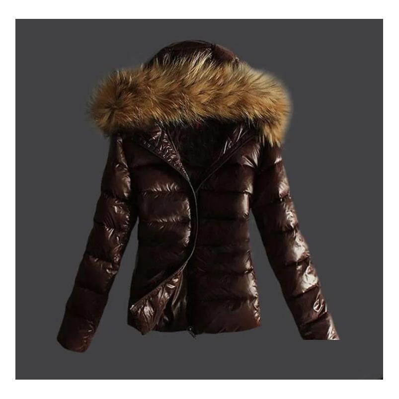 Womens Trench Coats Winter Jacket Pu Leather Women Hooded Long Sleeve Solid Slim Thick Warm Black Coat Outerwear Drop Delivery Apparel Dh5Zi