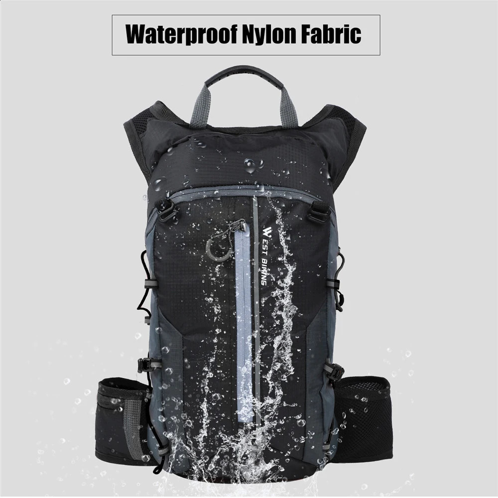WEST BIKING Waterproof Bicycle Bag Cycle Backpack Breathable 10L Ultralight Bike Water Bag Climbing Cycle Hydration Backpack 240905
