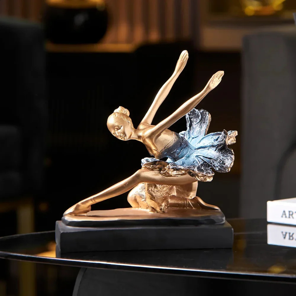 Aesthetic Elegant Ballet Girl Statue Decorative Ornaments Living Room TV Cabinet Decoration Accessories Home Decor Crafts 240724