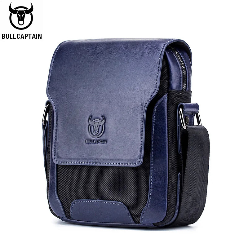 BULLCAPTAIN Man Messenger Bag Men Genuine Leather Shoulder Bags Business Crossbody Casual Male Handbag 251014