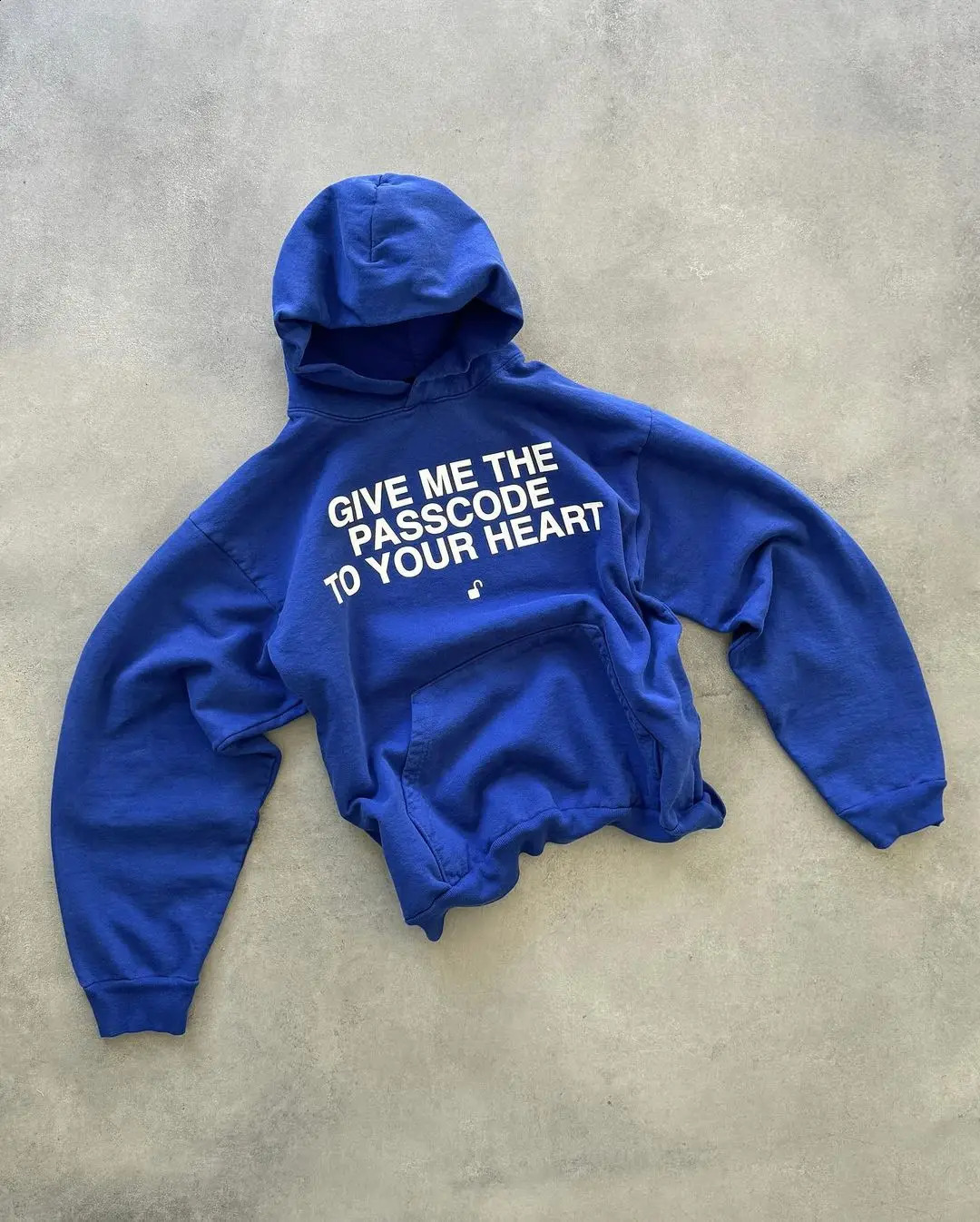 Blue Retro Letter Printed Sweater American Style Hip Hop Trend Splicing Fashion Mens and Womens Loose Couple Jacket Top 240819