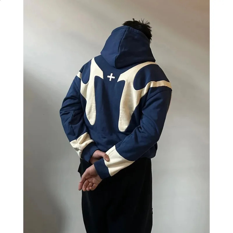 Streetwear Y2K Zip Up Hoodie Men Women Style Gothic Long Sleeve Jacket Sweatshirt Harajuku Hip Hop Oversized Hoodie Clothes 240725
