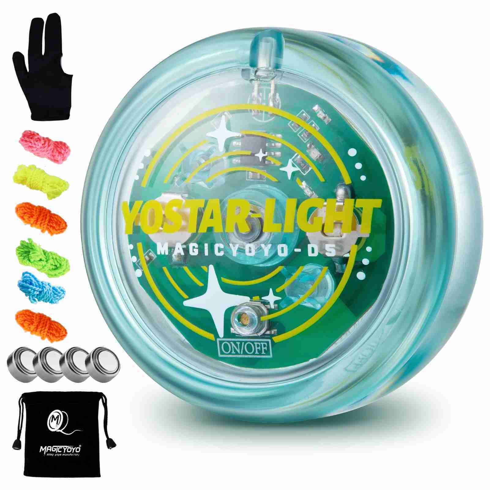 MAGICYOYO D5 LED Light Up Yoyo Responsive Yoyo For Beginners Professional Yo For Kids Easy ToM240725