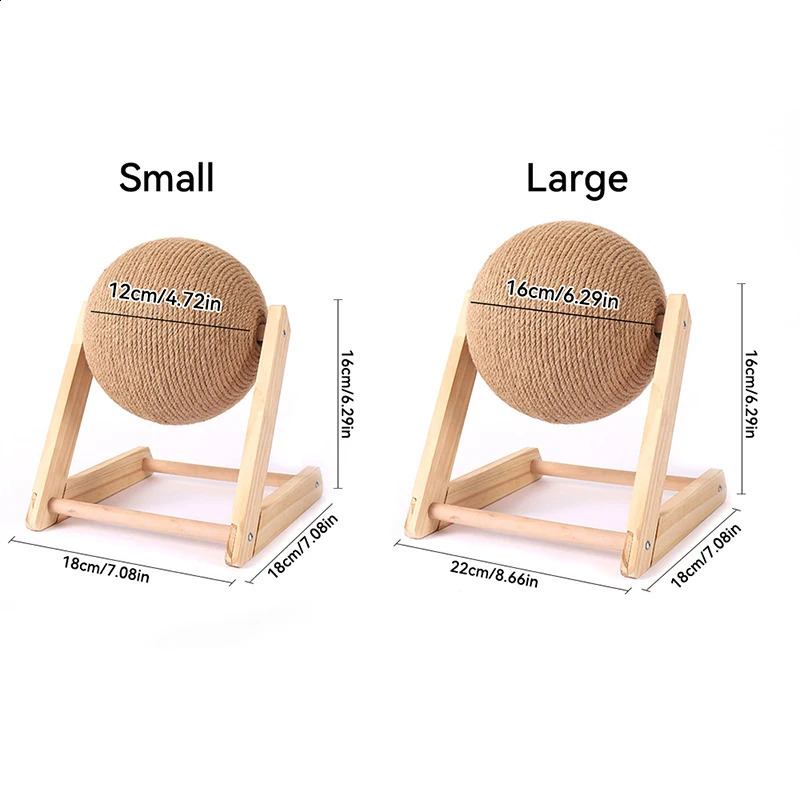 Cat Scratching Ball Toy Kitten Sisal Rope Board Grinding Paws Toys Cats Scratcher Wearresistant Pet Furniture supplies 240724