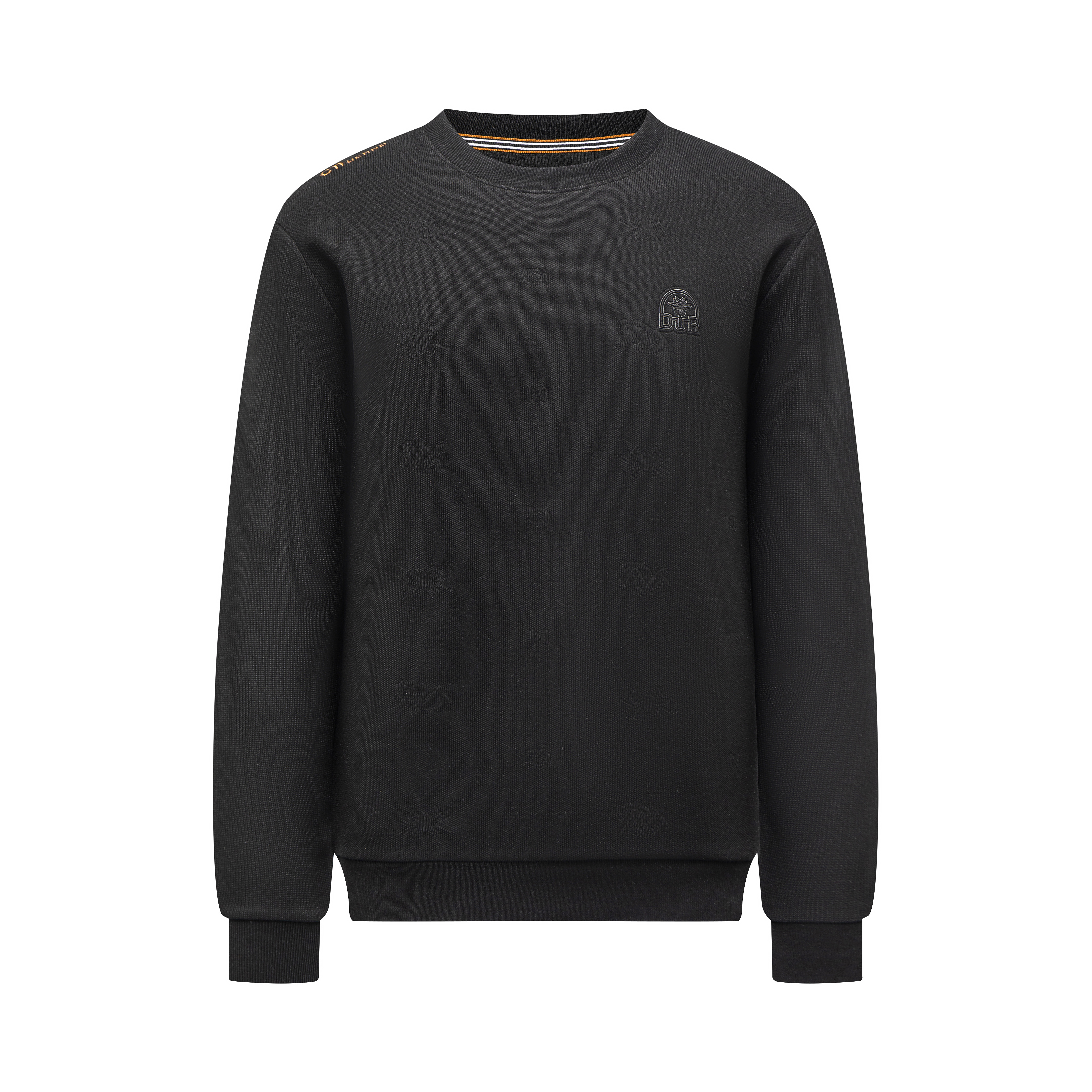 Round neck casual men's long sleeved sweatshirt 24K01