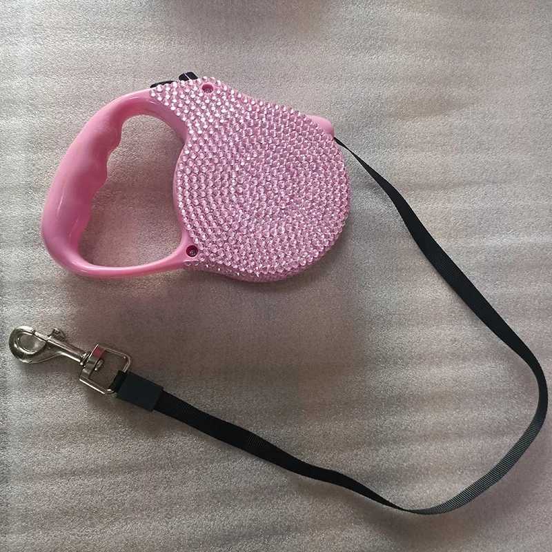 Bling Diamond Dog Traction Rope Automatic Telescopic Cat Traction Rope Traction Belt Dog Leashes 3M Length Pet SuppliesL240725L240725