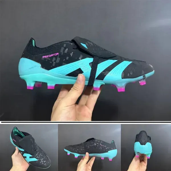 2025 Quality Football Boots 30th Anniversary 24 Tongue Fold Laceless Laces FG Mens Soccer Cleats Comfortable Training Leather Football Shoes kids36-46