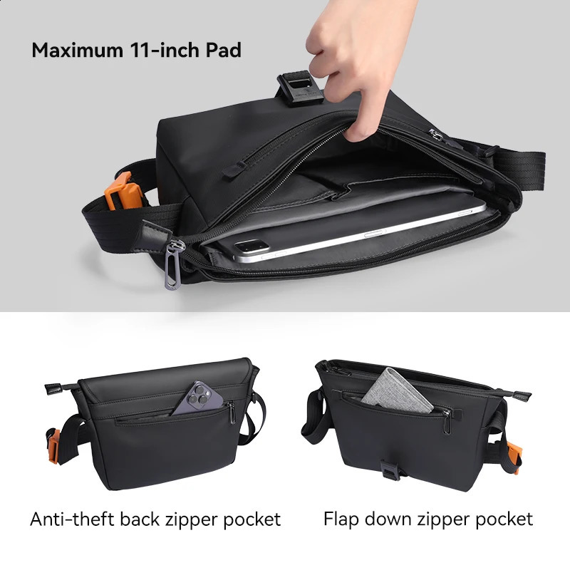 MARK RYDEN Messenger Bag Crossbody Men bolsa De Ombro Masculina Side for Shoulder MenFits 11inch Ipad 240723
