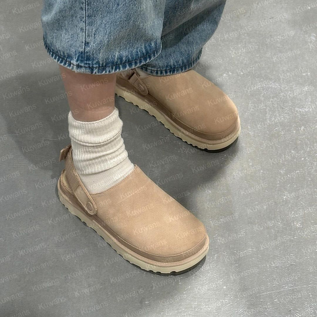 Compaik Designer Goldenstar Clog Slippers Clogs Hi Slides Dad Sandal Golden star Beach Women Men Tazz Tasman Fall Driftwood Chestnut Sand Winter Summe