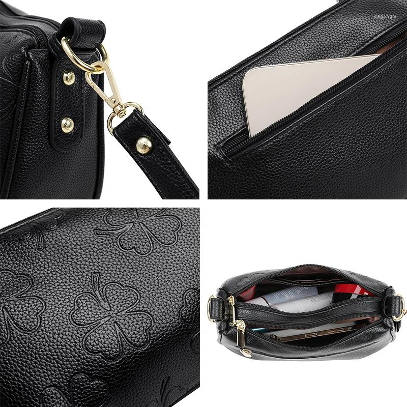 Shoulder Bags Authentic Genuine Leather Women's Crossbody Bag Large Capacity Soft Women Female Tote Bolsas Sac