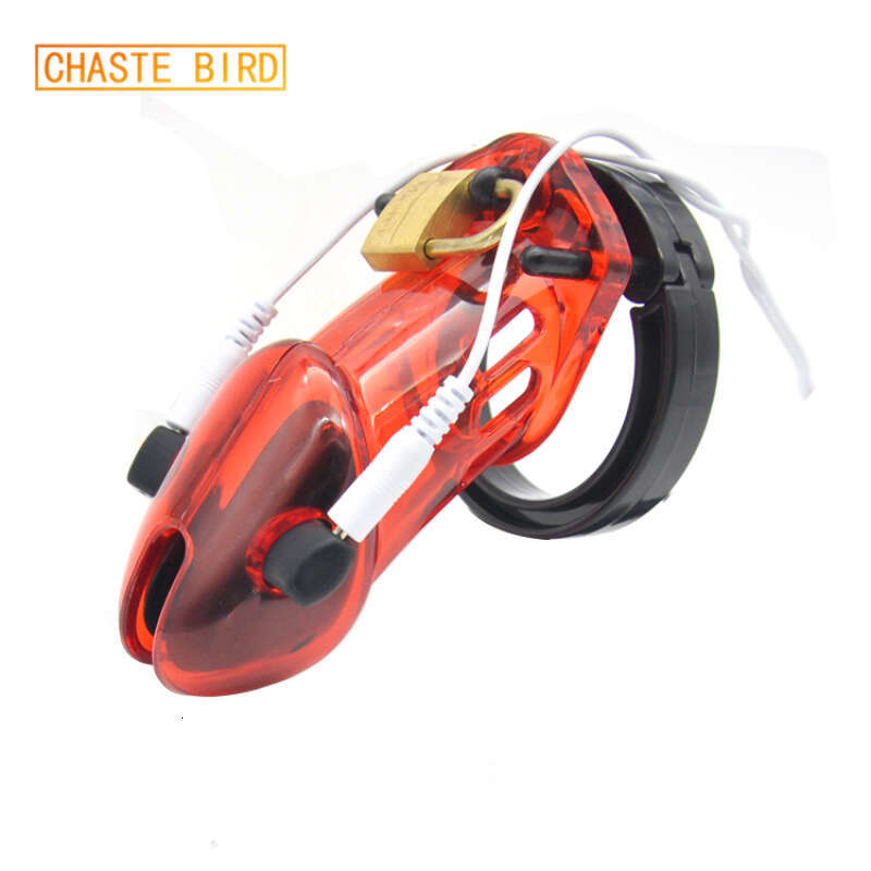 BIRD CHASTE Standard Cage Male Electro Chastity Device (ECB) Shock Belt Cock Penis Lock Plastic Adult Sleeve Sex Toys A191