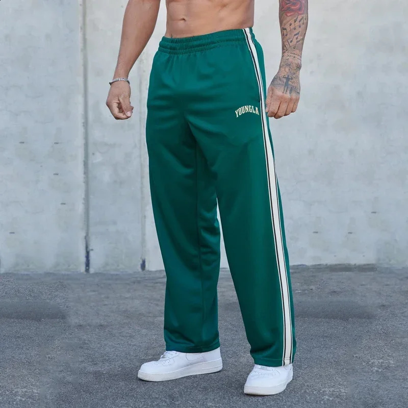 YA Mens Sweatpants Printing Autumn Winter Joggers Gym Running Sports Fitness Cotton Mid wait Drawstring Casual Pants 240819