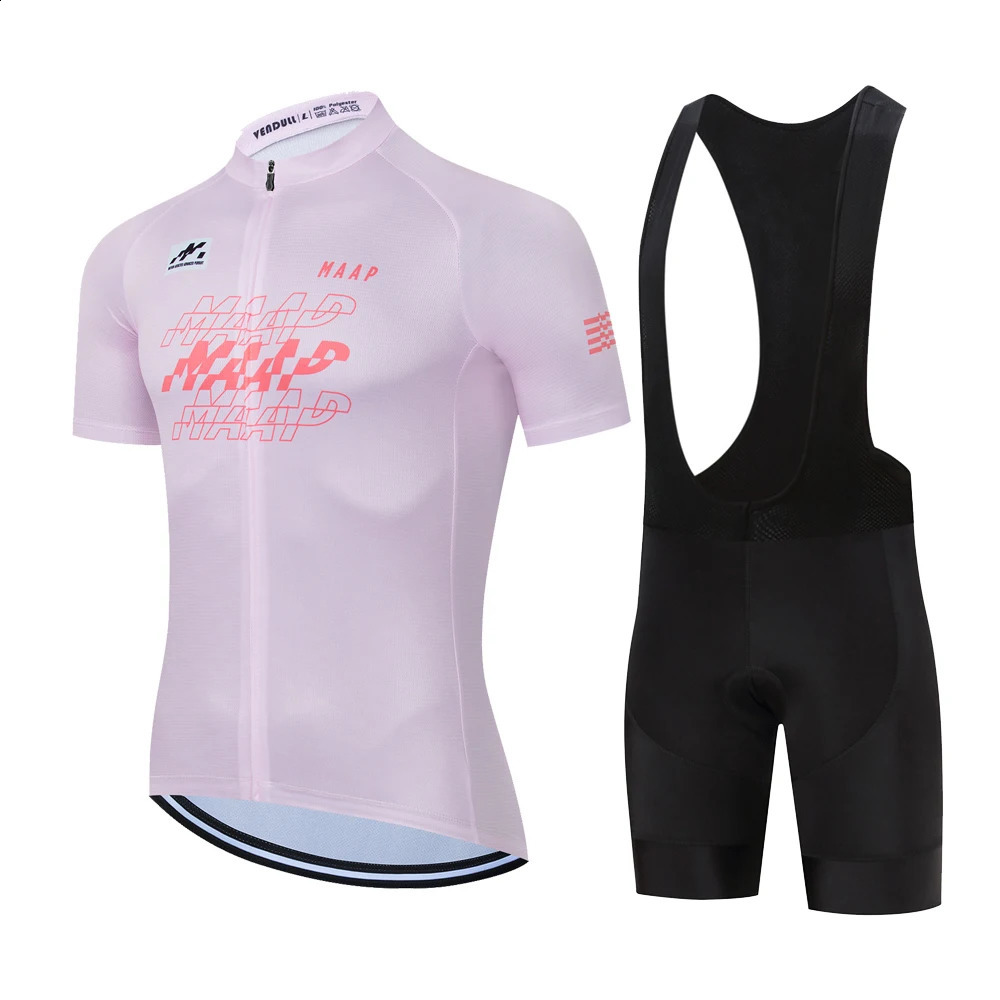 Pro Men Short Sleeve Jersey Sets Ropa Ciclismo Hombre Summer Cycling Clothing Triathlon Bib Shorts Suit Bike Uniform 240722