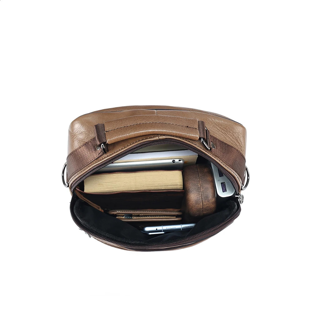 JOYIR Genuine Cowhide Leather Men Travel Sling Bag Casual Shoulder Crossbody Bags for Male Messenger Satchel 240723